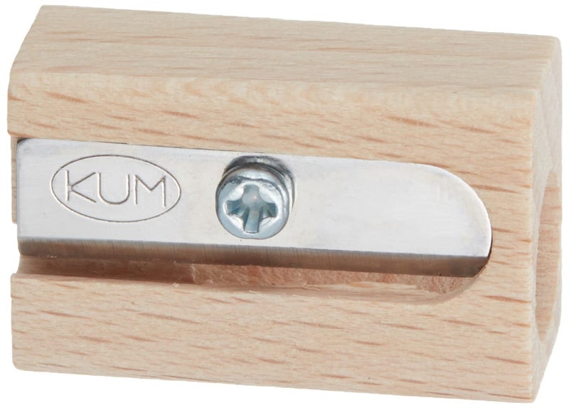 Kum 107.01.01 Wood 1-Hole Steel Blade Pencil Sharpener, Colors Vary - Image 1